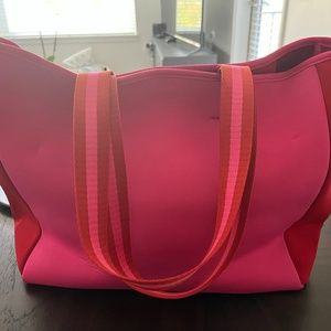 SUMMERSALT - Beach Tote Hand Bag Neoprene - Pink & Red